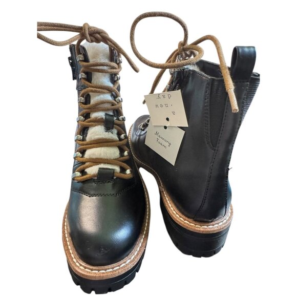 Women's Black Ankle Lace-Up Boots Sz 5 NWT - Picture 8 of 10